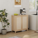 Garvee Aparador Buffet de 87 cm con Almacenamiento Ajustable, Mango Metálico, MDF Resistente, Textura Rattan Natural para Salón y Pasillo