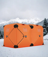 Garvee Carpa De Pesca En Hielo Plegable 420D Aislada Resistente Al Viento Estructura Metal Fibra Naranja 6-8 Personas