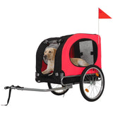 Garvee Remolque para Perros PT2211 40kg Plegable Tela Oxford 600D Impermeable Carbón Acero Neumáticos 40.6cm Acople Universal para Bicicleta Color Rojo y Negro - Rojo & Nergo