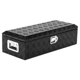 Garvee Caja de Herramientas para Camión 99 cm Aluminio Diamante Resistente Impermeable con Cerradura Portátil para Camiones Talleres Negro - Negro