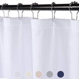 Garvee cortinas de Ducha Blancas Garvee, resistentes al agua, con textura de Gofre, Cortinas de Spa para Baño, 183×244 cm - Blanco