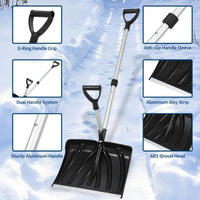 Garvee Pala de Nieve con Mango en D, Hoja 45×32 cm de Aluminio Ligera y Duradera, Empuñadura Ergonómica, Ideal para Entrada, Patio y Jardín