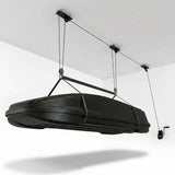 Garvee Sistema de Elevación de 90kg con Triple Polea de Máxima Seguridad para Deportistas en Garajes Altos hasta 4.2m Negro - Negro