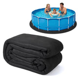 Garvee Tapiz de Suelo Geotextil para Piscina Redonda de 1000 cm, Manta Protectora de 220 g/m2 contra Maleza y Perforaciones para Liner, Negro - Círculo