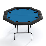 Garvee Mesa de Reuniones y Juegos Octagonal  Portátil con Superficie de Fieltro - Azul