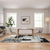 Garvee Tapis De Salon Motif Abstrait Moderne Poils Courts Antidérapant Lavable Doux 160x230 cm Décor Chambre Et Bureau - Gris