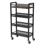 Garvee Carrito De Almacenaje De 4 Niveles Con Cestas Extraíbles Y Ruedas Para Cocina 41.3x20.2x81.7 Cm Vintage