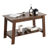 Garvee Mesa De Centro Con Estante Abierto Estilo Farmhouse Para Salón 80x39x48CM Marrón - Marrón