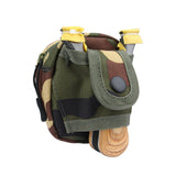 Garvee Bolsa Porta Bolas de Acero para Tirachinas, Nylon Duradero, Camuflaje, Cierre Cremallera, Correa Cinturón