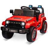 Garvee Coche Eléctrico 12V, Control Remoto, Luces LED, Música, 3 Velocidades, 3-6 años, Interior y Exterior, Rojo - Rojo