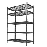 Garvee Estantería Metálica de 5 Niveles Ajustables, Capacidad de 998 kg en Acero SPCC, Montaje sin Herramientas, 122 x 61 x 183 cm - Negro x1
