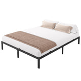 Garvee Cama Queen 36 cm con Almacenaje Marco Metálico Silencioso Soporte de Acero Fácil Montaje 363 kg Capacidad Dormitorio - Negro