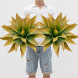 Garvee Planta Artificial de Tequila, 22 Hojas Rojas, Realista, para Decoración de Hogar, Oficina y Fiesta - Verde