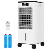 Garvee Enfriador de Aire Evaporativo 7L Climatizador Portátil 65W con Pantalla Táctil y Mando a Distancia 3 Velocidades Temporizador y Ruedas Color Blanco