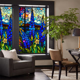 Garvee Película para Ventanas Retro Floral Bloqueo UV 96% Sin Adhesivo Reutilizable 60x100cm Para Privacidad en Hogar y Oficina