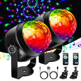 Garvee Discokugel Discolicht LED 360° Rotación Música Activación RGB 3W USB 4M Control Remoto Fiesta Navidad Niños - Predeterminado del Sistema 6