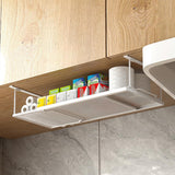 Garvee Cesta Colgante Extraíble Metal Debajo Estante Organizador Armarios Cocina Zapateros Armarios Ropa 38-70cm Blanco