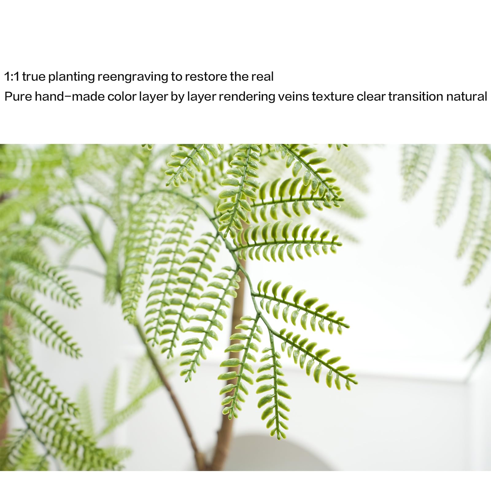 Garvee Jacaranda-Mimosifolia Conjunto de Decoraciones de Árbol Artificial de 2 Ramas Ajustables Hojas Realistas Decoración Interior para el Hogar 1.70cm