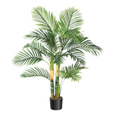 Garvee Palma Artificial Dorada de 122 cm, UV Resistente, Flexible, Material PE, para Hogar y Oficina, Verde - 