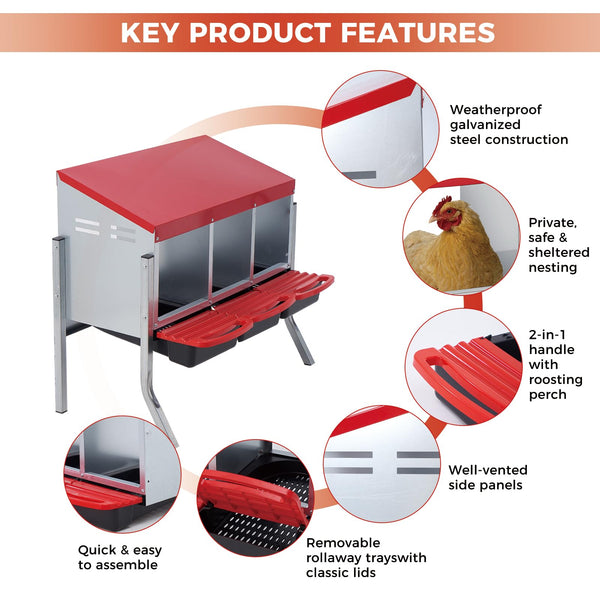 Caja de anidación metálica resistente a óxido