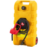 Garvee Tanque de Gasolina Portátil 56.78L HDPE Resistente UV Doble Válvula Antifugas Bomba Manguera 3.05m Ruedas Autos, Barcos Color Amarillo - Amarillo