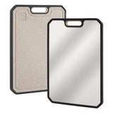 Garvee Tabla De Cortar De Titanio Doble Cara Con Canales Profundos Y Asas Integradas Para Cocina Y Exterior, Varias Dimensiones, Color Titanio