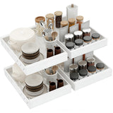 Garvee Organizador Extensible Acero Carbono Para Debajo Del Fregadero Cocina Y Baño Blanco 58x44cm - Blanco