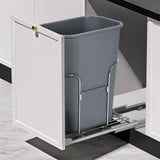 Garvee Estante Extraíble Para Basura Bajo Gabinete Acero Inoxidable Ajustable Soporta 30L Cocina Organizada - Plata