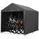 Garvee Cobertizo Para Bicicletas Exterior Robusto Para 3 Bicicletas Tejido Oxford 420D Impermeable Negro Ideal Jardín - Negro