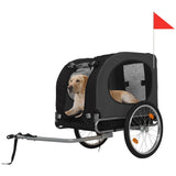 Garvee Remolque de Perros para Bicicleta y E-Bike: Carga hasta 40kg, Ruedas de Desmontaje Rápido, Estructura Plegable y Acoplamiento Universal - Gris - Gris