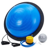 Garvee Entrenador De Media Bola De Equilibrio Con Base Antideslizante, Bandas De Resistencia, Para Yoga, Gimnasio En Casa, Tamaño Estándar, Color Azul - Azul