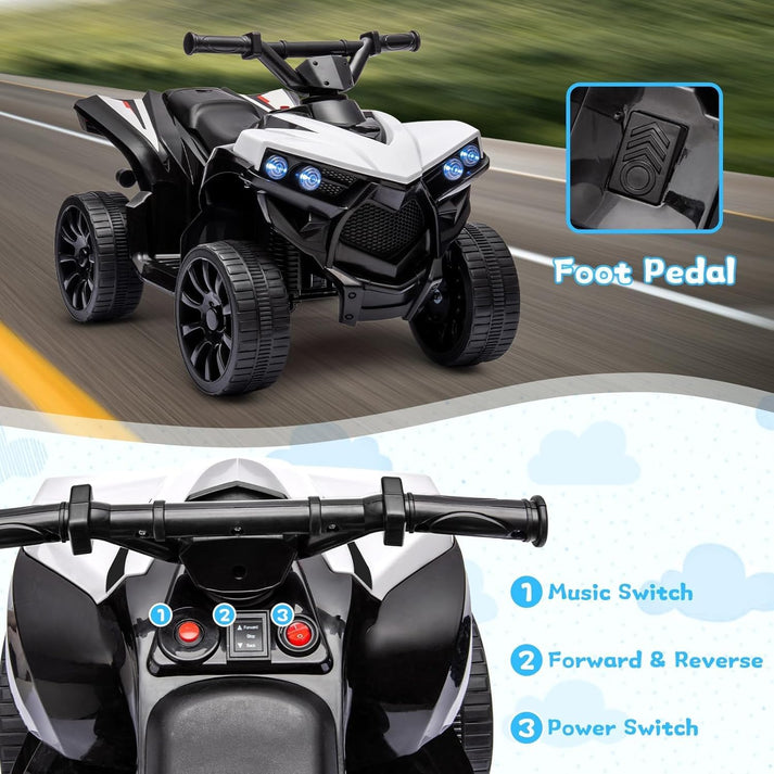 E-Quad con controles intuitivos y pedales ergonómicos