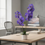 Garvee Árbol Artificial de Magnolia 79 cm - Flores Realistas y Follaje Vivo - Maceta Blanca Estable - Decoración Interior y Eventos - Purple