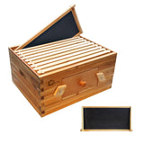 Garvee Caja De Cría Profunda De 10 Marcos Langstroth Con Ventanas Acrílicas Transparentes Y Protección De Cera De Abejas En Madera De Cedro Para Apicultura