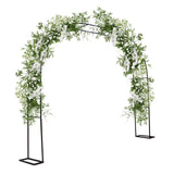 Garvee Arco de Jardín de 300.70x219.46cm de Pergola de Metal Acero Galvanizado Negro Estable y Resistente para Bodas y Jardines - Negro