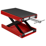 Garvee Elevador de Tijera para Motocicletas 499kg, Plataforma Ancha Antideslizante, Acero Resistente, Rojo para Talleres y Garajes - Rojo