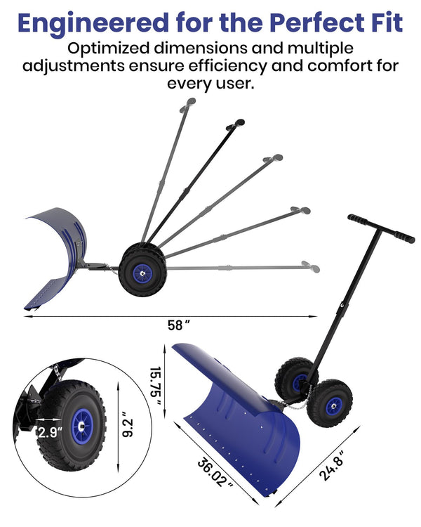 Pala de nieve con ajuste de ángulo