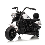 Garvee Motocicleta Eléctrica 6V, Arranque Suave, Suspensión, 2 Ruedas Apoyo, Música y Luz, 1-3 años, Interior y Exterior, Blanco - Blanco