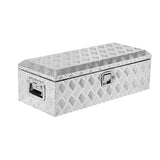 Garvee Caja de Herramientas para Camión 76 cm Aluminio Diamante Resistente e Impermeable para Camiones y Almacenes - Plata