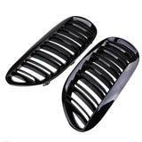 Garvee Rejilla Delantera Doble Lamas para Serie 6 E63 2003-2010 - ABS Negro Brillante - Diseño Deportivo y Protección