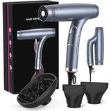 Garvee Secador De Pelo Iónico Plegable 2200W Con Motor Brushless Para Viajes Y Hogar, Compacto Y Ligero, Color Negro