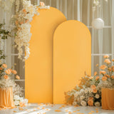 Garvee Set de 3 Fundas para Arcos de Boda, Spandex Doble Cara Resistente y Elástico, Color Oro, 183-219 cm, para Decoración de Fiesta y Ceremonia - Dorado