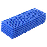 Garvee palets de piso de plástico resistente 93.0x32.0cm - HDPE Duradero, impermeables, Diseño Enlazable para garaje y taller, 6 Piezas, Negro - 6 Azul