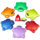 Garvee Piedras De Equilibrio Para Niños 6 Tortugas Antideslizante Apilables Plástico Resistente Colores Brillantes Bolsa Transporte Juego Interior Exterior