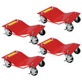Garvee Carro Neumático Acero 680kg 680kg Ruedas 360° Frenos Rojo 2 Unidades Camión Tractor - Rojo