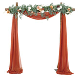 Garvee Cortina Arco Boda Tela Muselina Transparente, 0.7x5.5m, Color Caramelo, Decoración Boda - Color Caramelo