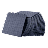 Garvee Set de 50 Baldosas Entrelazadas de Suelo de PP para Garaje y Taller Superficie Antideslizante 30x30x1.3cm Gris Grafito - Grafito gris