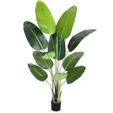 Garvee Árbol Artificial Ave del Paraíso 168 cm, 11 Troncos Ajustables, Fibra Sintética, Maceta Duradera, Decoración Interior y Exterior, Verde