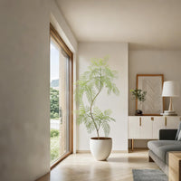 Garvee Jacaranda-Mimosifolia Conjunto de Decoraciones de Árbol Artificial de 2 Ramas Ajustables Hojas Realistas Decoración Interior para el Hogar 1.70cm