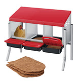 Garvee Caja De Anidacin Para Gallinas Con Bandejas Y Recoleccin Automtica De Huevos, Acero Galvanizado, Resistente Y Fcil Limpieza, Percha Oscilante, Ideal Para Gallineros